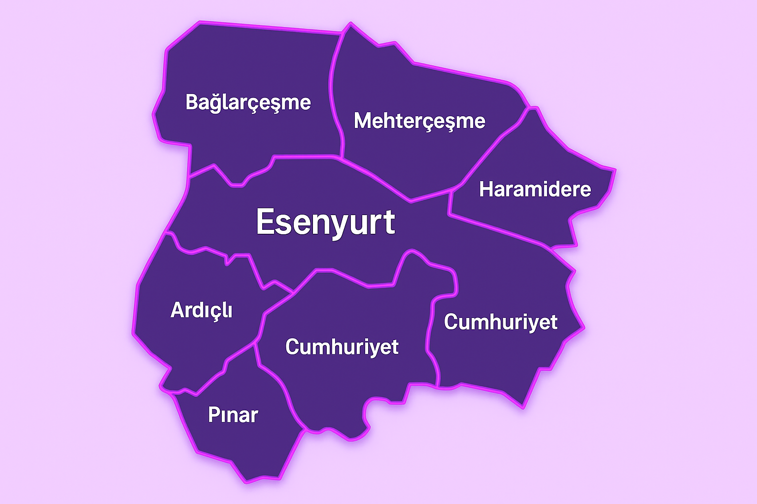 Esenyurt Evde Masaj 10 Esenyurt masaj hizmet bölgeleri haritası