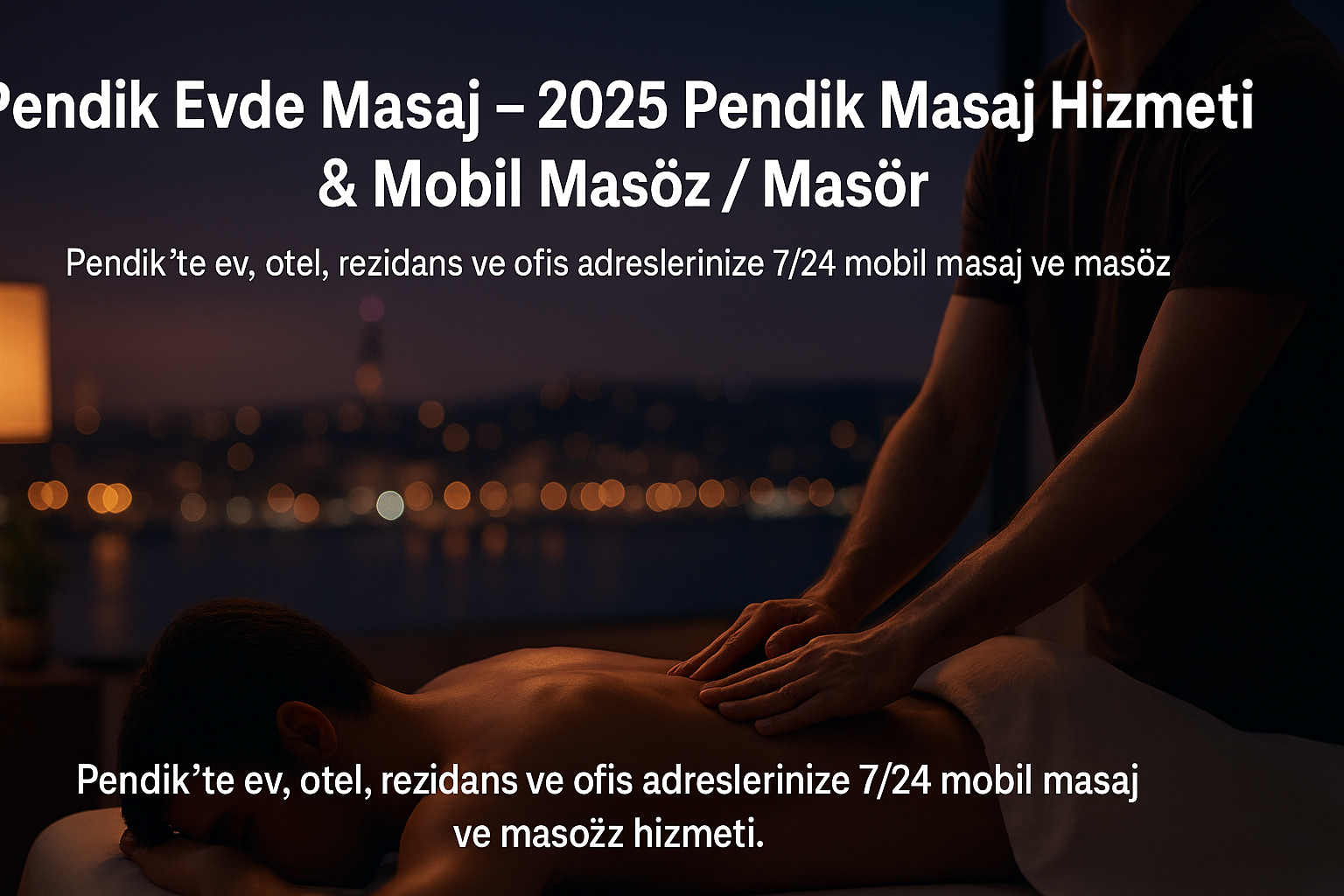 Pendik evde masaj hizmeti için ev ortamında profesyonel masaj alan kişi, 7/24 mobil masöz servisi